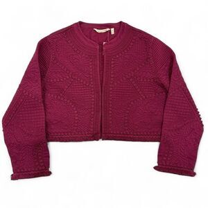 NWT Soft Surroundings Quilted Cropped Jacket Sz PM Boho Western Cottagecore